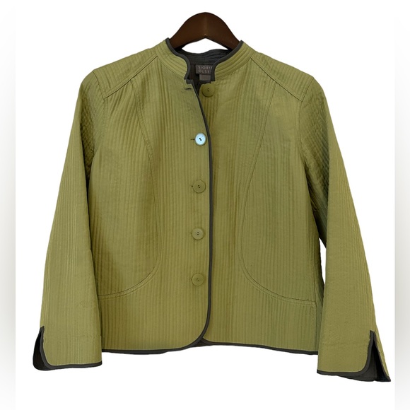 Sigrid Olsen Silk Jacket Reversible Size Medium - Picture 1 of 7